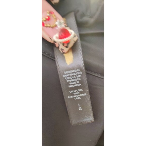 Athleta Women's Black Calm Cool Wide Leg Pants Size L - Picture 6 of 7